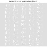 9-725 Just For Fun Alphabet Bundle Pack - Black Flocked 1.5 Inch Iron-on
