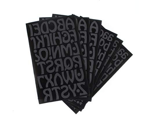 9-727 Cool Alphabet Bundle Pack - Black Flocked 1.5 Inch Iron-on