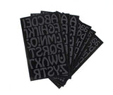 9-727 Cool Alphabet Bundle Pack - Black Flocked 1.5 Inch Iron-on