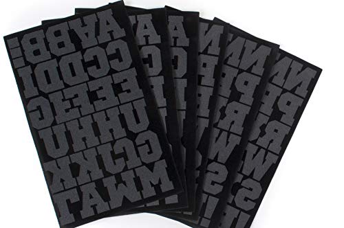 9-729 Sport Alphabet Bundle Pack - Black Flocked 1.5 Inch Iron-on