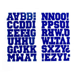 9-731 Sport Alphabet Bundle Pack - Blue Flocked 1.5 Inch Iron-on