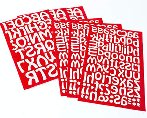 9-733 Cool Alphabet Bundle Pack - Red Flocked 1.5 Inch Iron-on