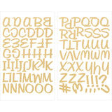 9-8005 Metallic Gold Letters - 1 inch Gold Alphabet Iron-on