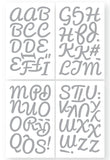 9-431 Pacifico Alphabet and Punctuation – Black Polyvinyl 1.75 Inch Iron-on