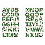9-9115 Black/White Zebra Print Letters - 1 inch Black/White Zebra Print Alphabet Iron-on