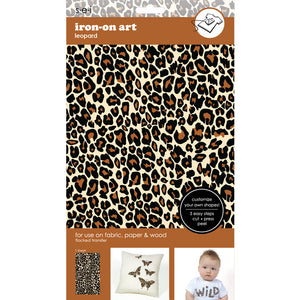 9-9400 Leopard Print 5.5 x 9.25 Inch Iron-on Sheet - Cut Your Own Design