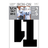 9-454 Varsity Numbers Team Pack - White polyvinyl 8 Inch Iron-on