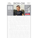 9-426 Type Alphabet - White Polyvinyl 1 Inch Iron-on