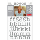 9-426 Type Alphabet - White Polyvinyl 1 Inch Iron-on