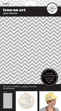 9-4182 Pink Chevron 5.5 x 9.25 Inch Flocked Iron-on Sheet - Cut Your Own Design