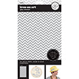 9-4183 Black Chevron 5.5 x 9.25 Inch Flocked Iron-on Sheet - Cut Your Own Design