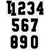 9-453 Varsity Numbers Team Pack - Black polyvinyl 8 Inch Iron-on