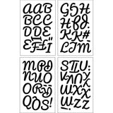 9-8016 Pacifico Alphabet & Punctuation - Silver Ultra Glitter 1.75 Inch Iron-on