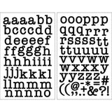9-429 Type Alphabet and Punctuation - Silver Ultra Glitter 1 inch Iron-on