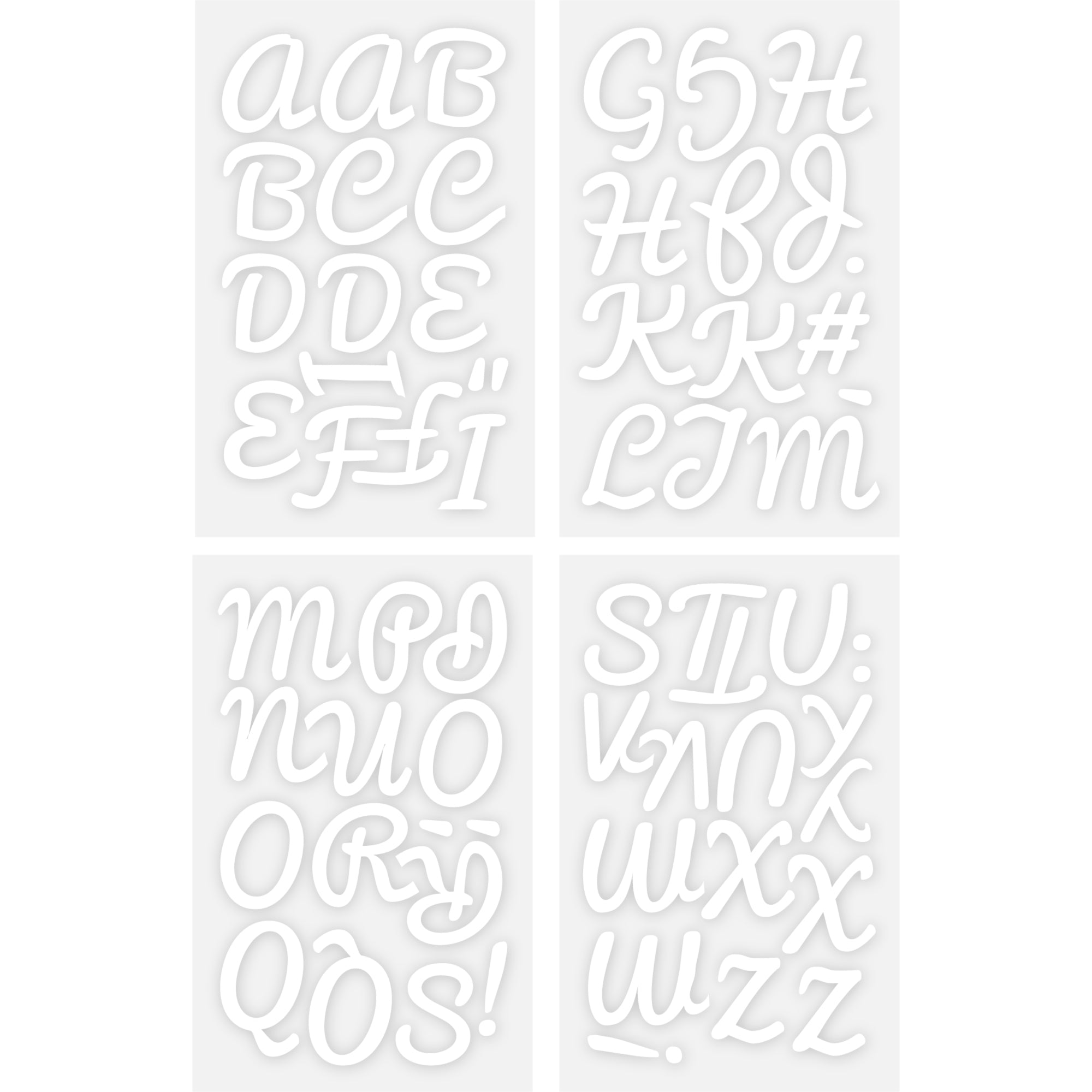 S.E.I 1.75-Inch Pacifico Glitter Iron-On Letter Transfer, Silver, 4 Sheets