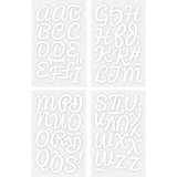 9-430 Pacifico Alphabet and Punctuation – White Polyvinyl 1.75 Inch Iron-on