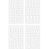 9-425 Classic Alphabet - White Polyvinyl 1 Inch Iron-on